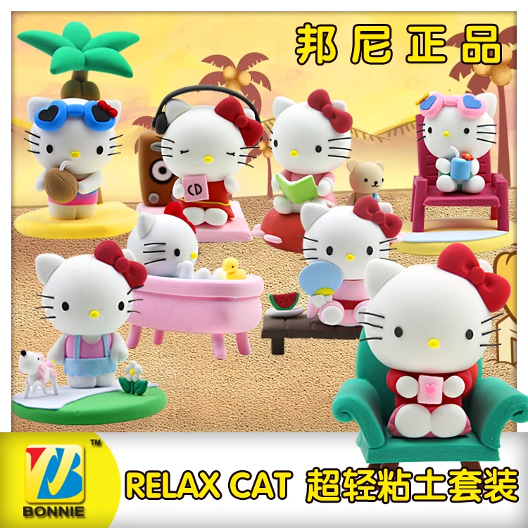 Милые Бонни Глины Hello Kitty Пластилина Экологичные Пластилин Супер DIY Строительство