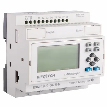 

GSM/SMS/GPRS PLC,ideal solution for remote control& monitoring &alarming applications ,intelligent controller EXM-12DC-DA-R-N