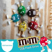 chocolate M&M USB 3.0 Flash Drive pen drive 4GB 8gb 16gb 32gb 64gb USB Stick memory Pendrive U Disk creative Gift Freed shipping