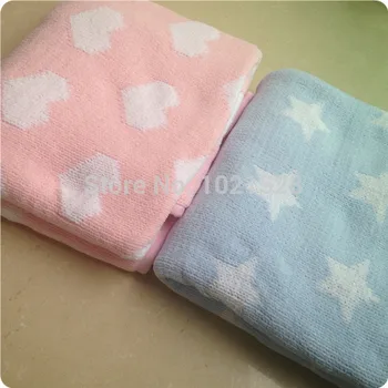 

102X76cm heart pattern pink chenille baby blanket knitted blanket cover knit throw blanket sofa kids travel gift