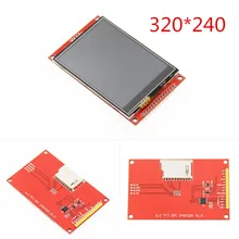 Tela de 3.2 polegadas lcd 320*240 spi, tela de exibição tft com painel de toque driver ic ili9341 para mcu
