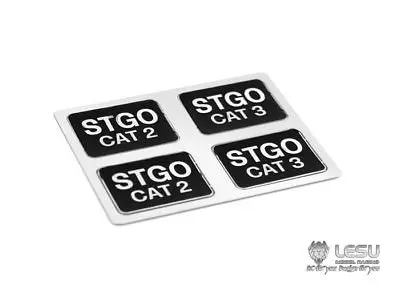 Металлическая наклейка LESU STGO CAT2 CAT3 для 1/14 RC трактора грузовика автомобиля DIY