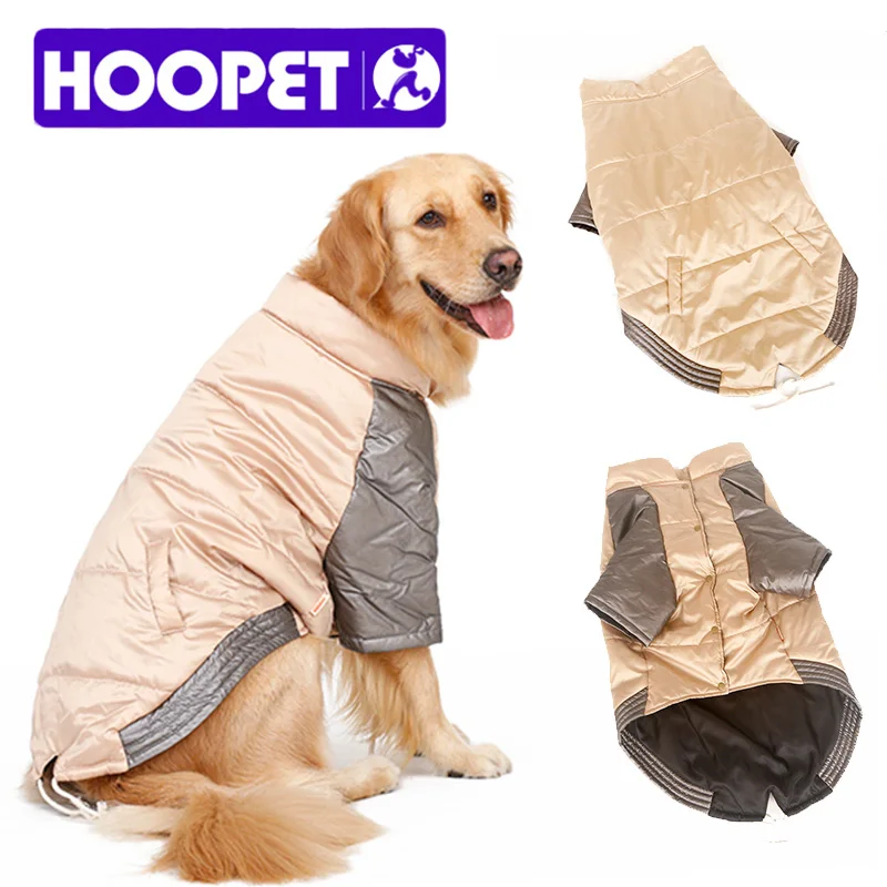 

Hoopet Pet Dog Clothes Stitching Jacket Winter Warm For Large Pet Dog Costume Apparel Clothing Coat