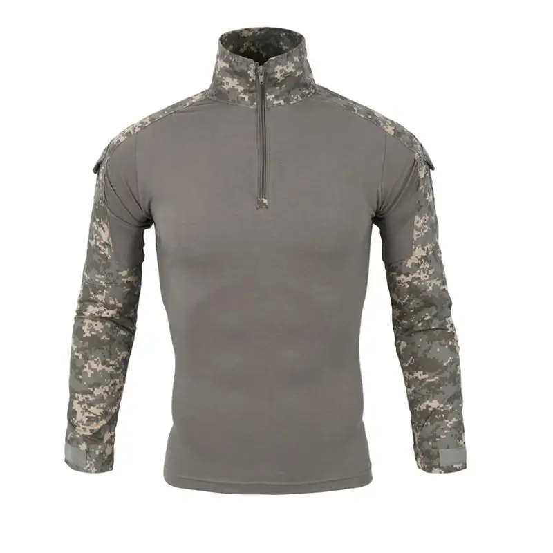 Zuoxiangru мужские рубашки уличные походные рубашки Военная тактическая рубашка мужская камуфляжная рубашка для стрельбы охоты плюс размер - Цвет: 6
