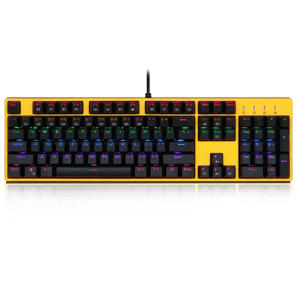  Contrast Color Gaming Mechanical Keyboard with Led Clicky Outemu Blue Switch Computer Keyboard for 