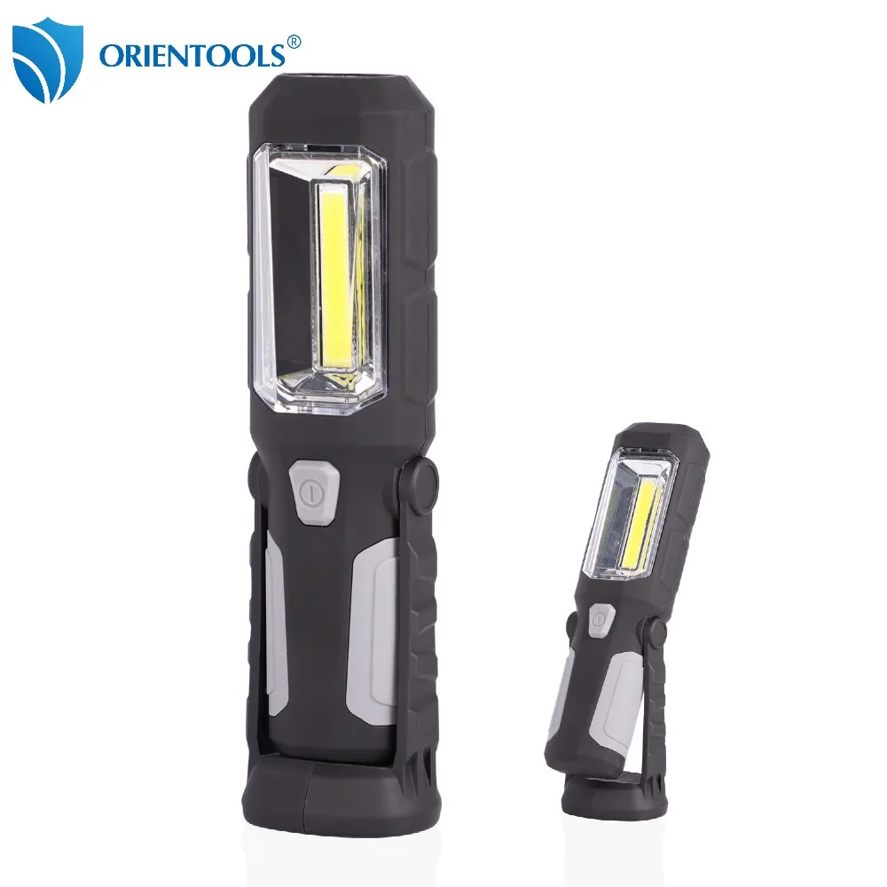 

ORIENTOOLS COB LED Magnetic Work Light Magnetic Base Hanging Hook 3 Lighting Modes Bright Hands-Free Inspection Lamp Flashlight