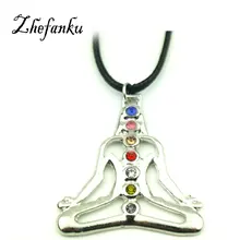 India Buddha Yoga Meditation Healing Chakra Mandala Stones And Crystals Rhinestone Necklace Jewelry Box Women