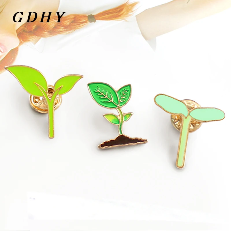 Buy GDHY Green Plant Brooch Bean Sprouts Seedling Natural Green Tree Seedling