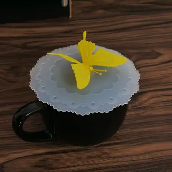 

Butterfly Silicone Leak Proof Coffee Mug Suction Lid Cap Airtight Seal Cup Cover Tabware Accessories Water Cup