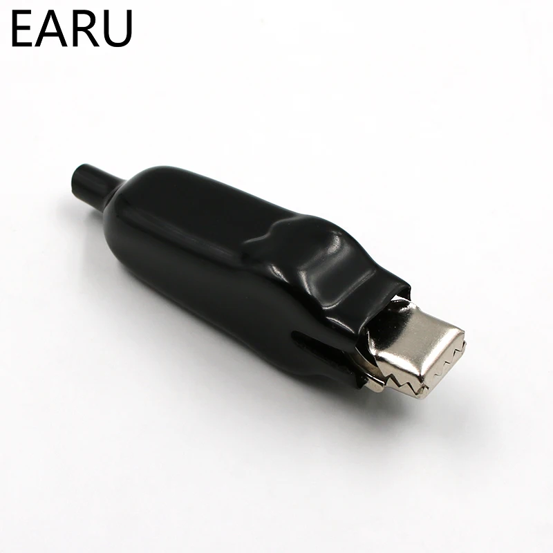 Sheathed Alligator Clips Electrical DIY Test Leads Double Ended Crocodile Clips Roach Jumper Wire Connector Plug 2PCS alligator clips test leads test clip