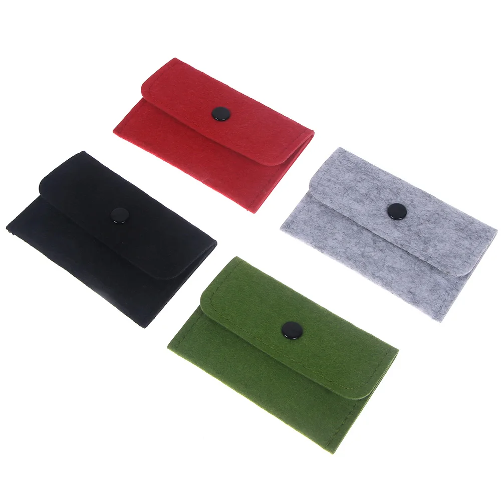 

Wallet slim credit card holder ID business mens genuine felt buckle
