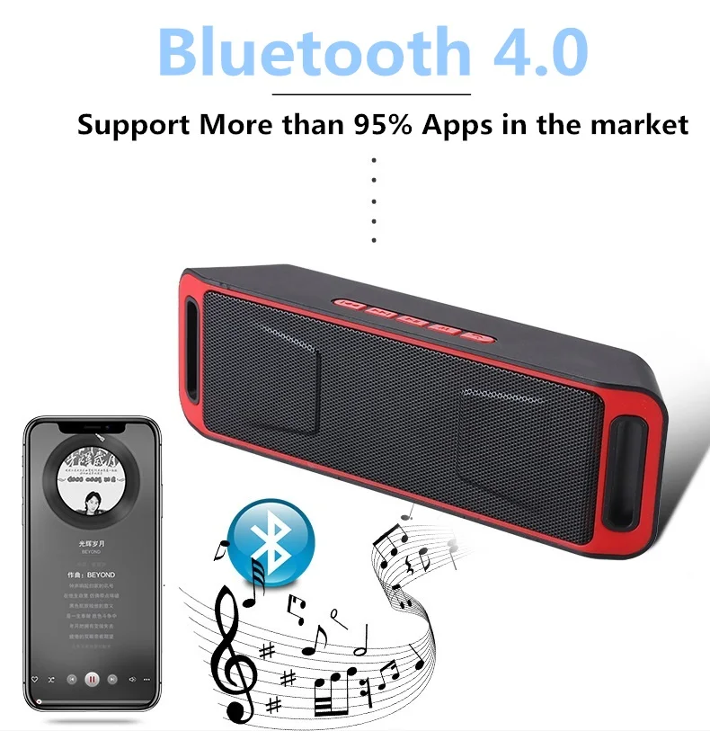 Портативный беспроводной fm-радио Bluetooth колонки Mp3 музыкальный плеер USB Перезаряжаемый радиоприемник 3D стерео радио Поддержка Aux TF FM