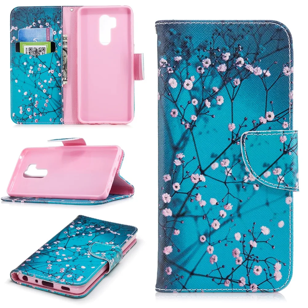 

Butterfly Flip Wallet Case For Coque LG G7 K8 K10 2018 Cut Fundas For Huawei Y9 2018 P Smart Honor 7C Card Cover Leather Shell