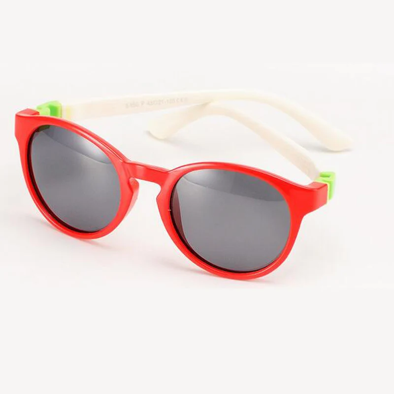 Модные детские очки поляризованные TR90 гибкая рама солнцезащитных очков ребенок анти солнцезащитные очки с УФ фильтром для Óculos 850 - Цвет линз: red frame white