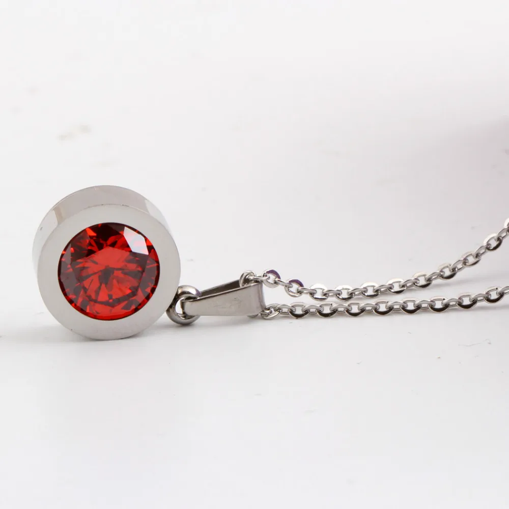 Модное съемное ожерелье для женщин 316L Нержавеющая сталь DIY Кристалл Шарм Подвески ожерелье s с цветными камнями заменить