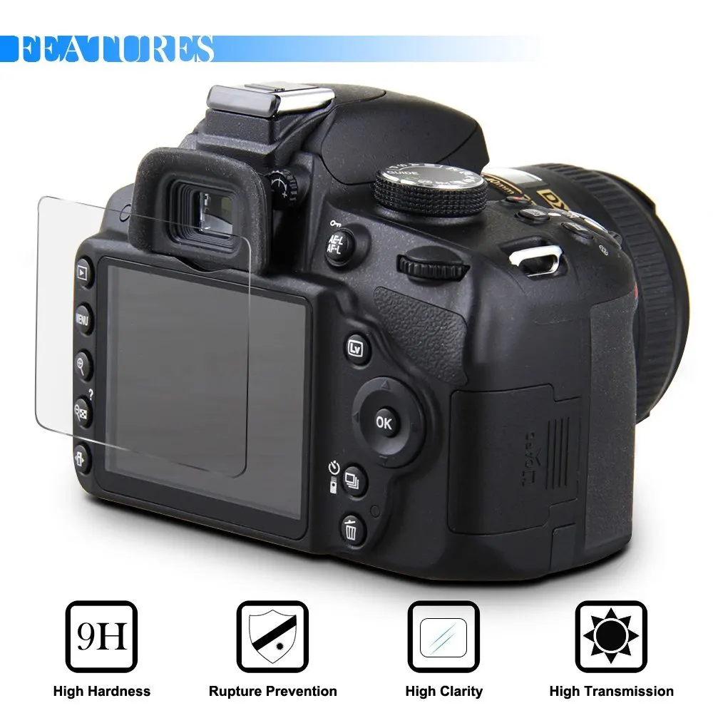 Защитное стекло 9H для ЖК экрана Sony Alpha A7 A7C A6500 / Canon EOS 6D Mark II 2 SX730 SX740 Nikon D7500