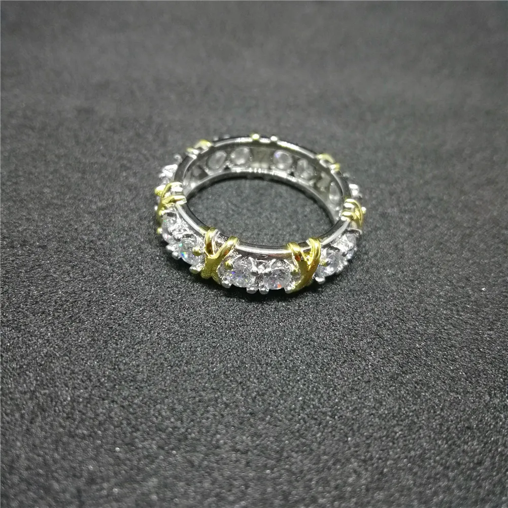 Трендовое Ювелирное кольцо с белым фианитом, мужское Золотое кольцо, изысканное серебряное кольцо с микро покрытием, кубический цирконий, Анель для женщин, Bague Femme