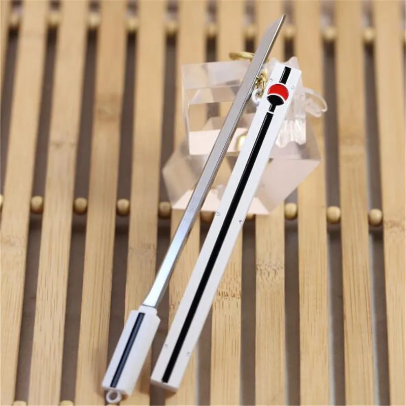 Наруто Учиха Саске меч аниме 16 см Косплей деревянный меч оружие косплей реквизит брелок для ключей A903 - Цвет: white
