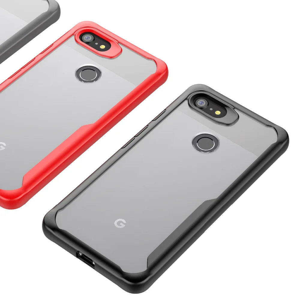 

For Google Pixel 3/ 3XL Case Soft Silicone+Transparent PC Armor Protective Back cover Case for Google Pixel 3 XL phone Shell