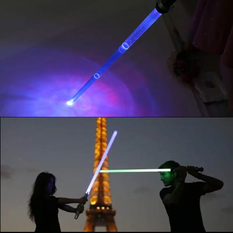 HBB 1PC New Telescopic Lightsaber Toys Flashing Sword Cosplay Luminous Music Star Laser Toy Swords Kids Toy Boys Gifts