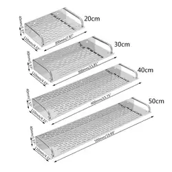 Нержавеющая сталь кухонная полка для ванной настенный стеллаж для хранения однослойный
