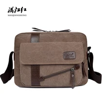 New Vintage Canvas Shoulder Bag Men Fashion Patchwork Leather Men Messenger Bags Casual Crossbody Bags For Men Male Satchel 1294 new side shoulder bags 9 7canvas leather vintage messenger bag for college student male portfolio back to school satchel bag