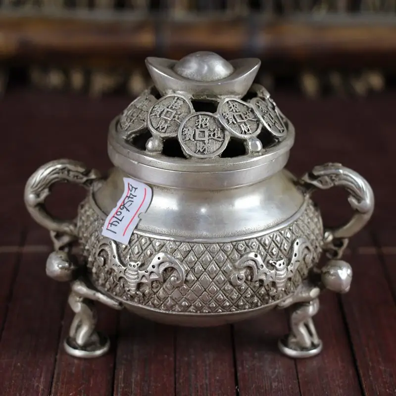 SHUN новый продукт белый медный орнамент украшение разное Yuanbao крышка трехногий