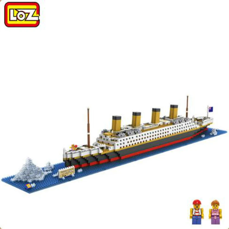 LOZ Diamond Blocks Technic Bricks строительные блоки игрушки RMS Titanic корабль Паровая лодка