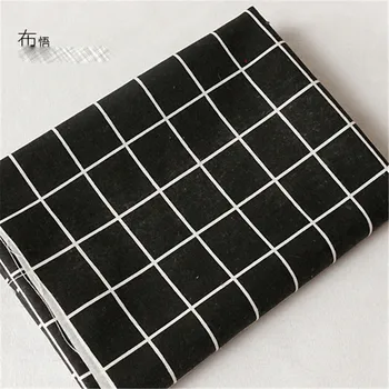 

European style black grid tablecloth sofa cushion fabric