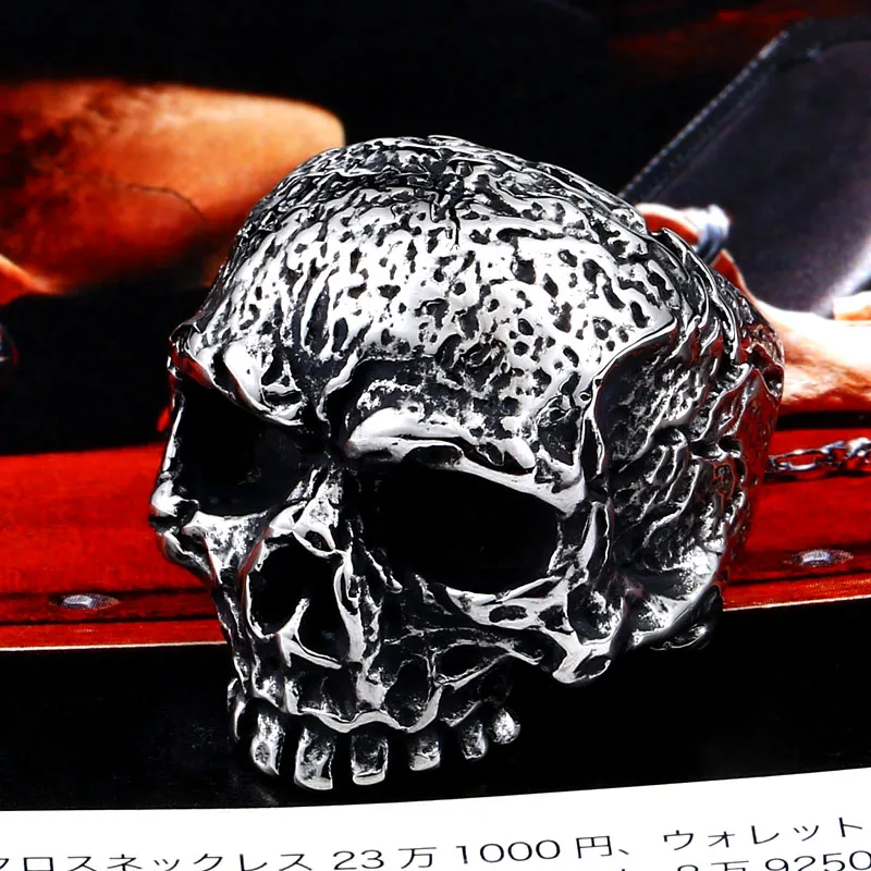 Beier new store 316L Stainless Steel ring high quality skull Punk men fashion Jewelry LLBR8-473R US size