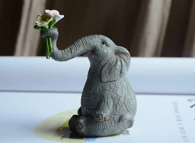 Big Elephant Figurines Fairy Garden Animal Ornaments Home Decor Tabletop Decor Souvenir Crafts Decoracion Hogar Nordico Moderno