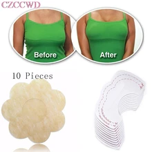 Силиконовая лента для подтяжки груди Женские аксессуары сексуальный пуш-ап пирожки невидимая накладка на сосок бюстгальтер лента для груди наклейка клей 10 шт