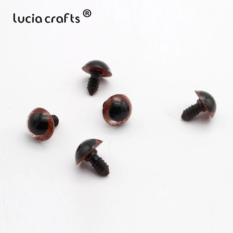 Lucia crafts 1 коробка(42 пары) 8-16 мм коричневые пластиковые защитные глаза для DIY мягкая игрушка глаза кукла животные кукольные ремесла K1001