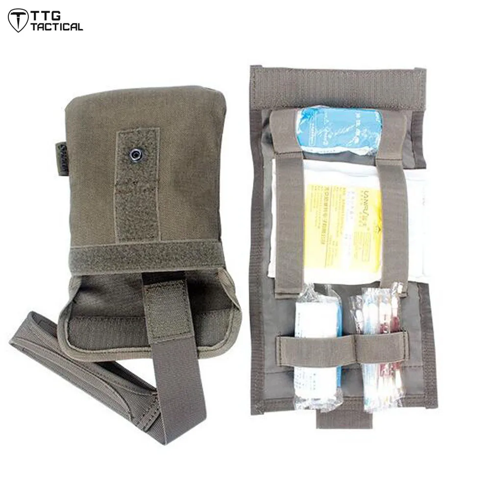 MOLLE Quick Release Pull Down Military First Aid Kit Utility Camo
