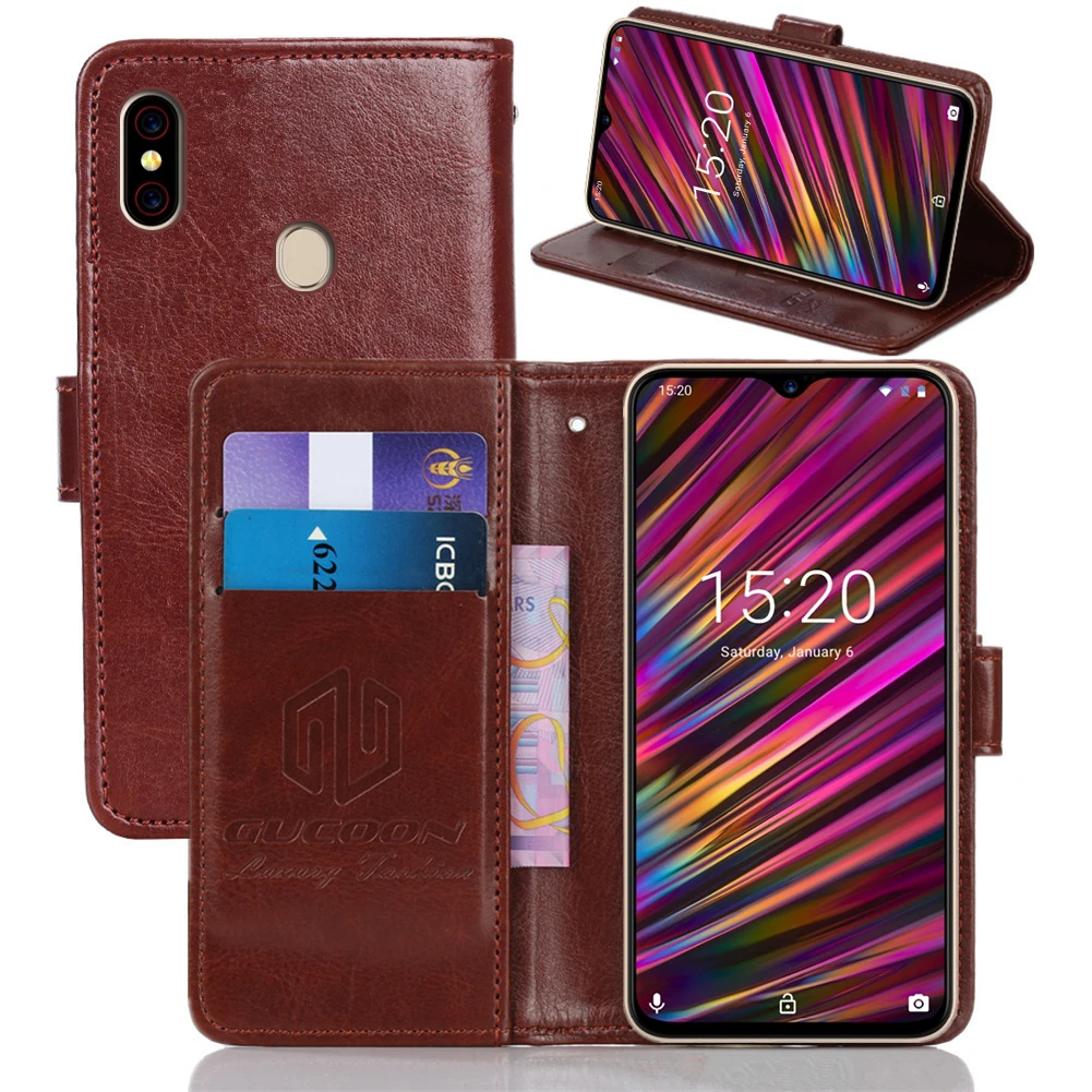 

GUCOON Classic Wallet Case for UMIDIGI F1 Play Cover PU Leather Vintage Flip Case for UMIDIGI S3 Pro Fashion Phone Bag Shield