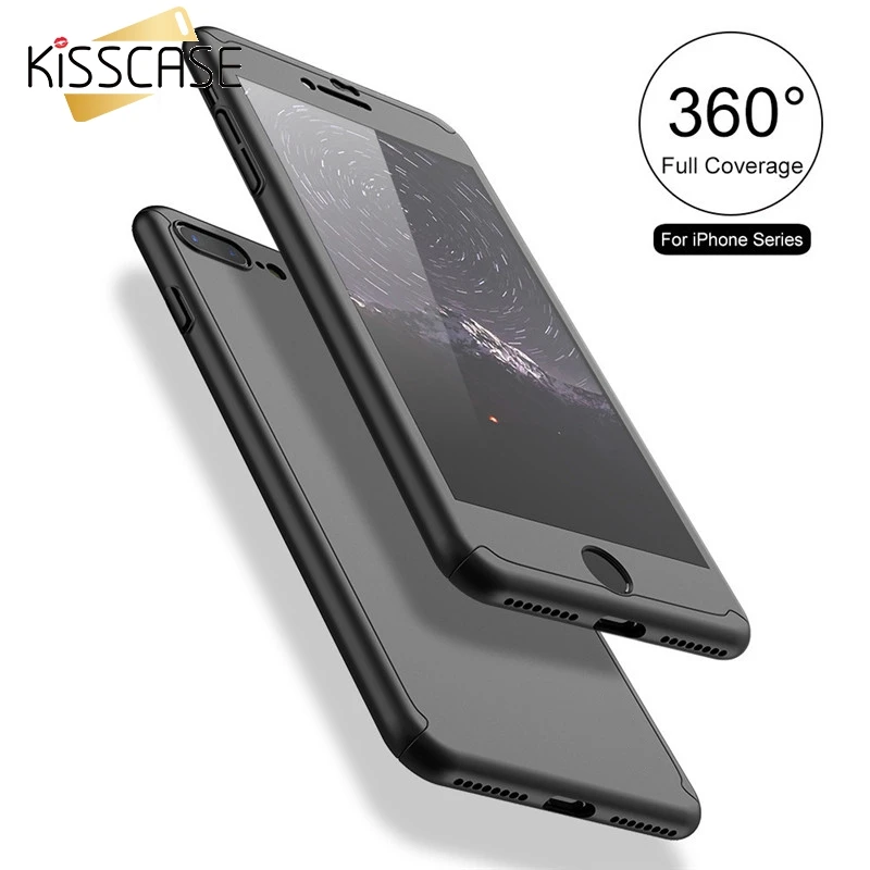 Чехол KISSCASE для Xiaomi Pocophone F1 360 градусов Полная защита чехол из закаленного стекла