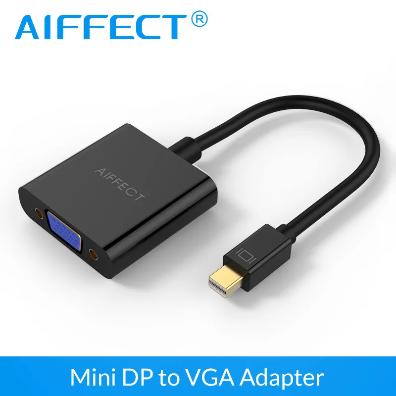 

AIFFECT Mini Thunderbolt Mini DisplayPort Display Port Mini DP To VGA Cable Adapter 1080P For MacBook Air Pro iMac Mac