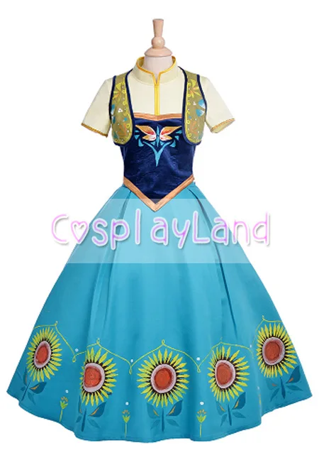 

Anna Princess Dress Cosplay Costume Anna Custom Made Halloween Party Princess Costumes Custom Made Fancy Dress