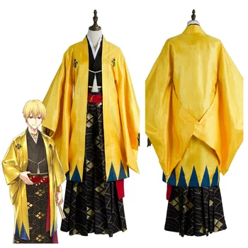 

Fate Grand Order Gilgamesh Cosplay Costume Kimono Adult Men Halloween Carnival Costumes