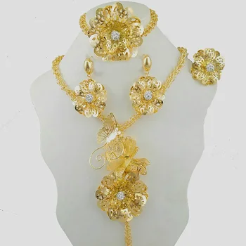 

gold jewelry sets new design for african women necklace wedding jewelry party jewelry sets
