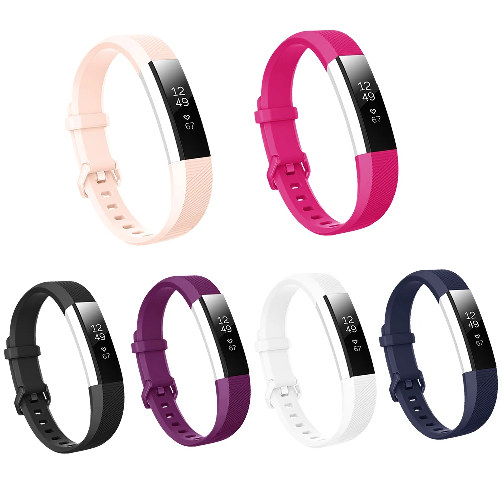 Honecumi For Fitbit Alta Hr Bandje Soft Strap Bracelet Replacement Band For Fitbit Alta Tracker Smart Watches 6 Pure Colors  (2)