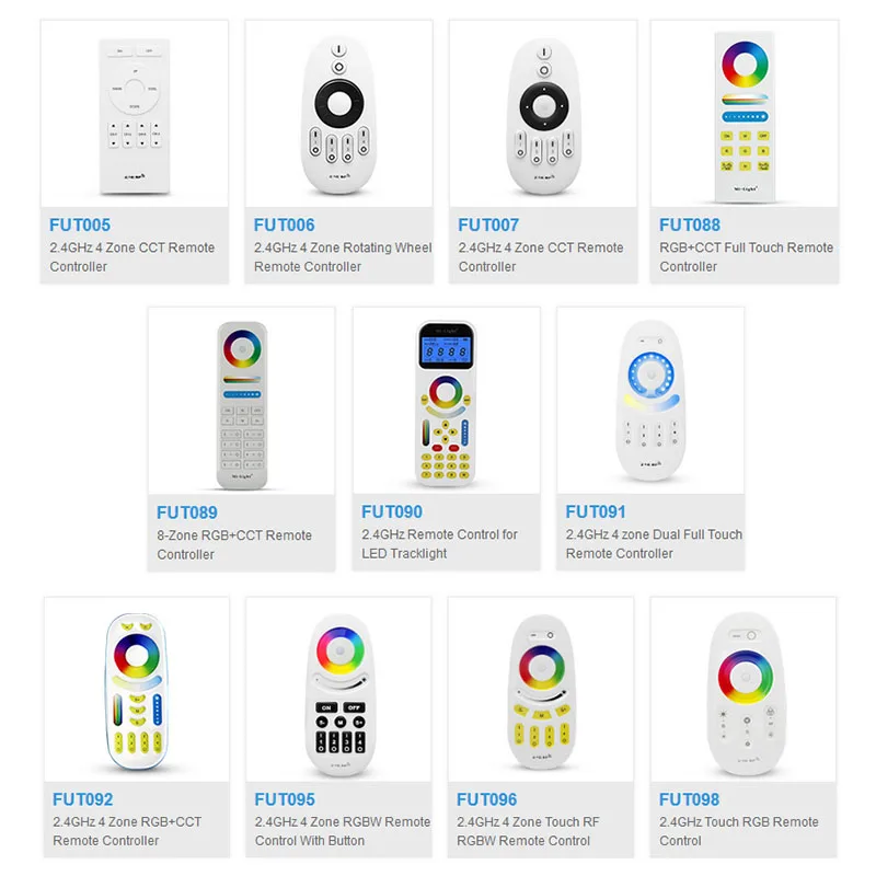 MiLight пульт дистанционного управления 2,4G RF Беспроводной пульт дистанционного управления FUT005 FUT006 FUT007 FUT088 FUT089 FUT090 FUT091 FUT092 FUT095 FUT096 FUT098