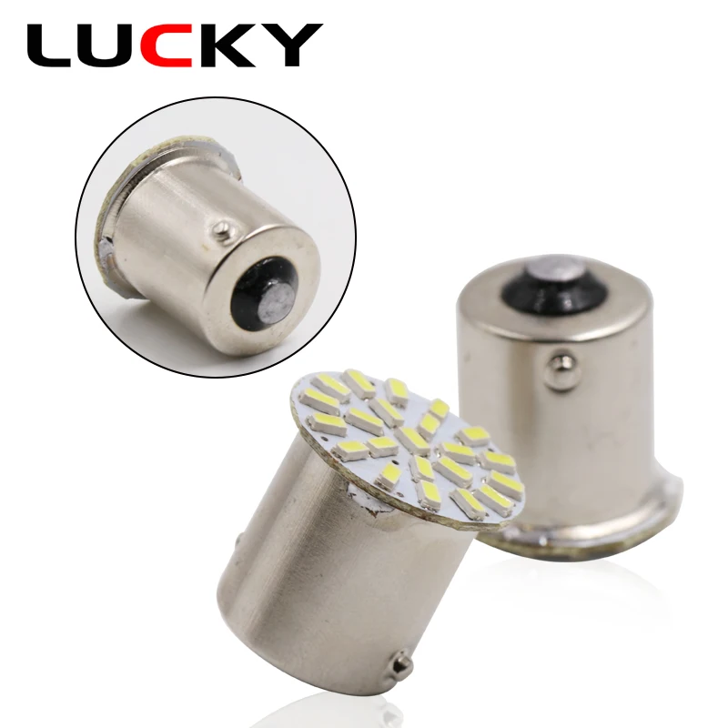 2 шт. CNILUCKY BA15S 1156 22 SMD 3014 Светодиодный P21W Автомобильный задний светильник боковой