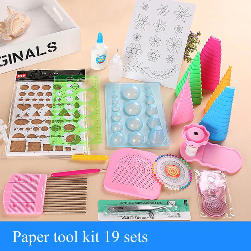 

Handmade Tweezer Crimping Paper Craft Quilling Paper Art Set Starter Quilling Tools Kit