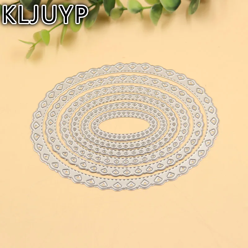 

KLJUYP Lace ellipse Metal Cutting Dies Stencils for DIY Scrapbooking/photo album Decorative Embossing DIY Paper Cards