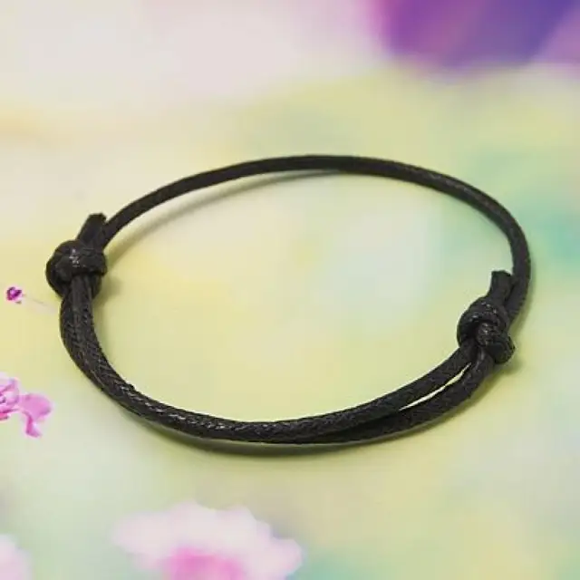 Wax Cord Bracelet Making Black Adjule Diameter 50 75mm 2mm Wax Cord Bracelet Making Black Adjule Diameter 50 75mm