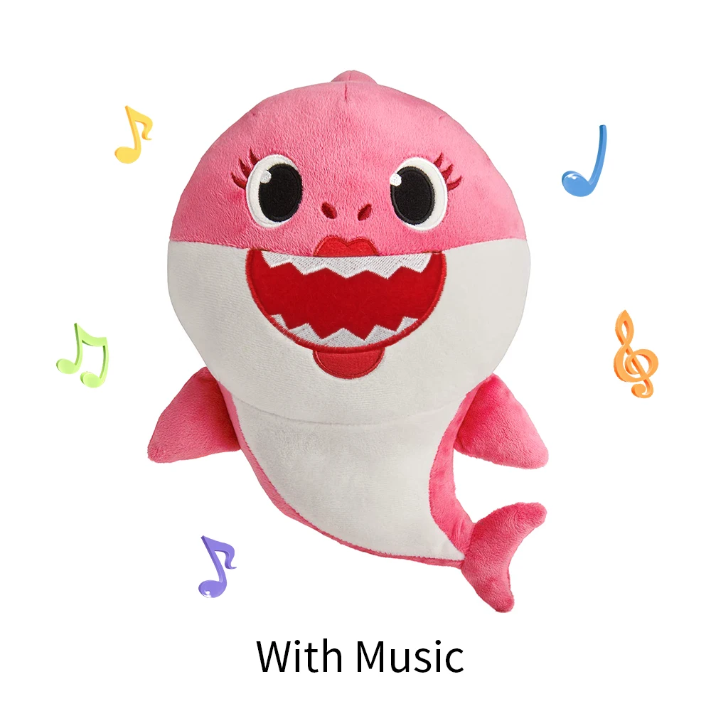 

Cartoon Soft Dolls With Music Baby Toys Shark Cute Animal Plush Baby Dolls Shark Singing English Song For Gift Children Girls