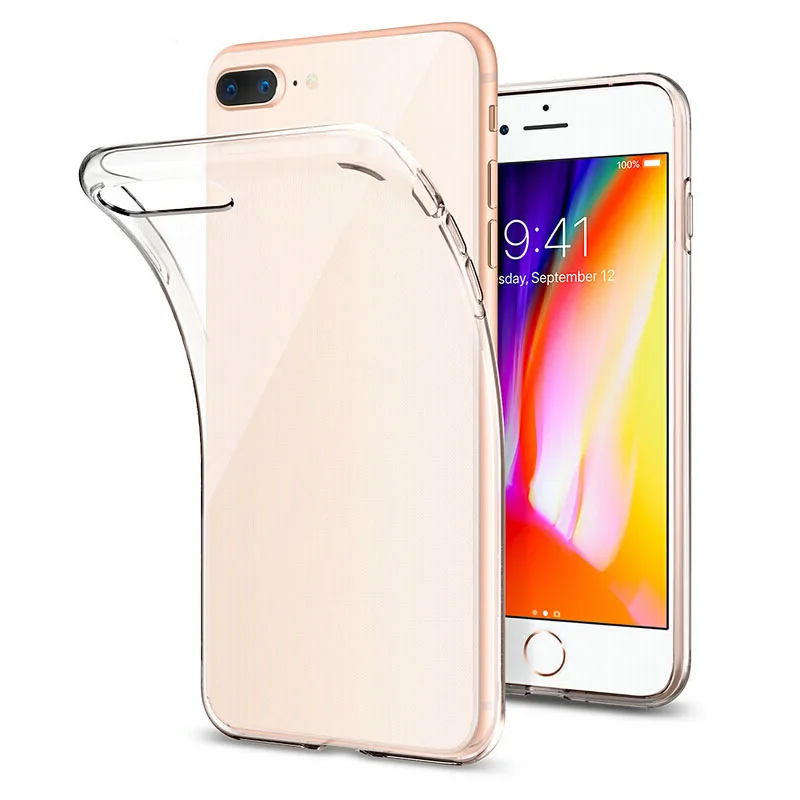 Ультратонкие прозрачные чехлы из ТПУ для iPhone X 8 8p 7 7p 6s 6sp 6 6p se 5 5s 5c 4 4s|Бамперы| |