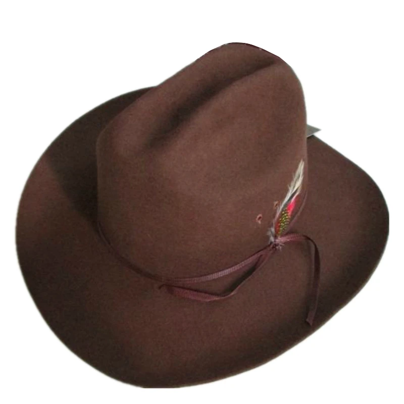 Men or Women Wool Felt Brown Western Cattleman Cowboy Hatcowboy hat