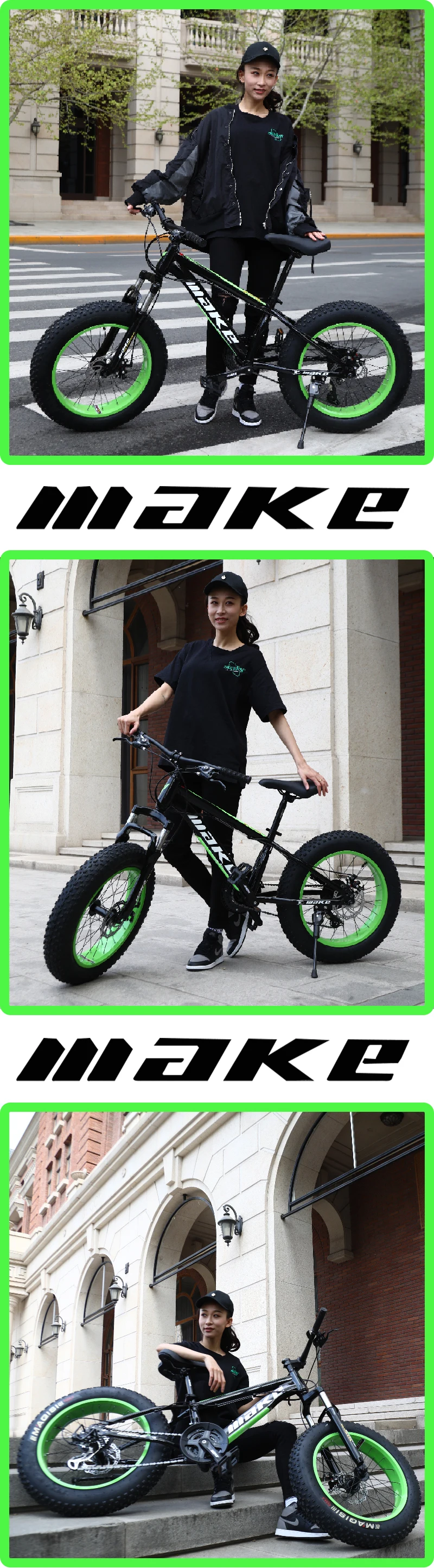 Perfect Make steel frame, Fatbike 20 wheel, 24 speed SHIMANO 0